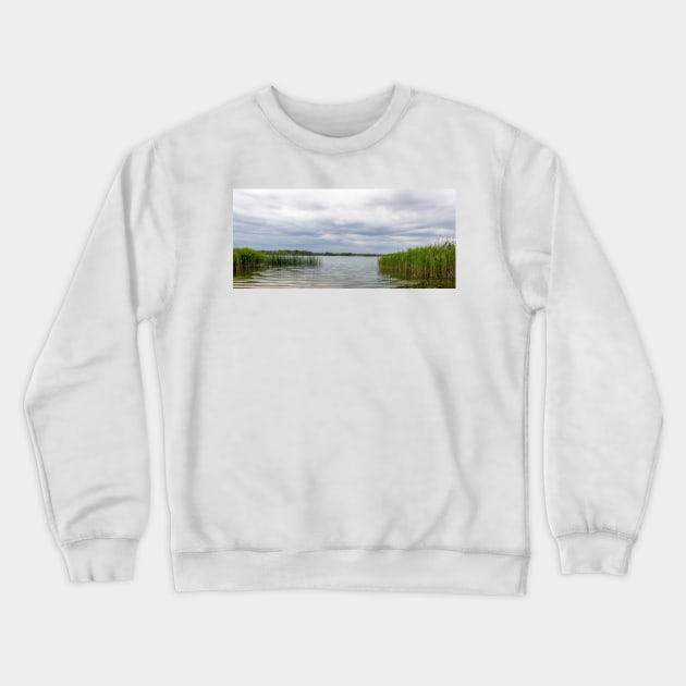 Calm lake summer view Crewneck Sweatshirt by lena-maximova